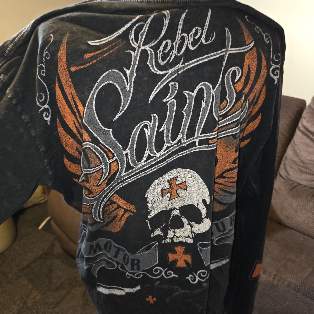 Rebels Black and Orange Long Sleeve Tee - Picture 4 of 6